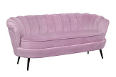 Диван ракушка Pearl Triple Pink на черных ножках №1