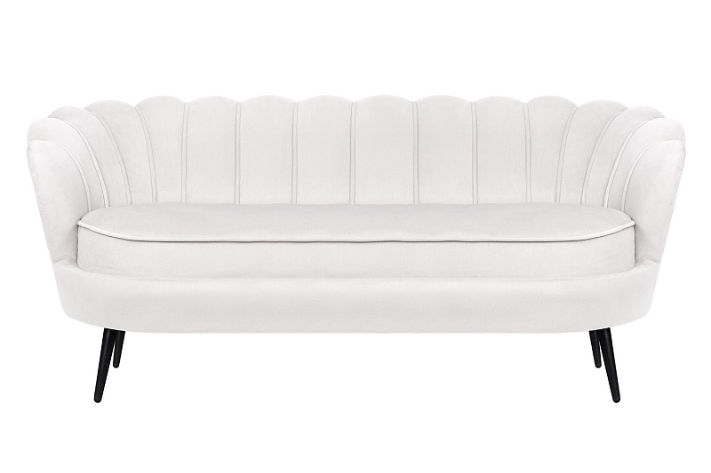 Диван ракушка Pearl Triple Beige на черных ножках