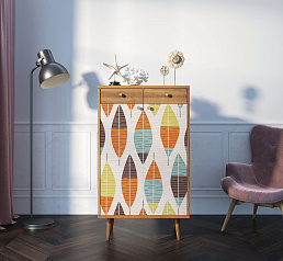 Комод "Berber" два ящика и дверки 48 принт арт BB46/Print_48