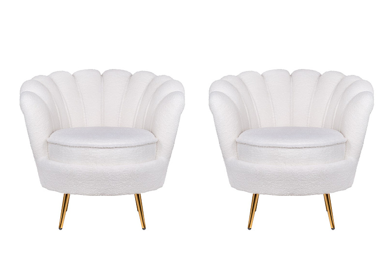 Комплект кресел ракушка Pearl White Boucle