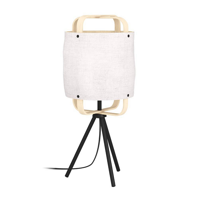 43934 Настольная лампа SURFLEET, 1X40W (E27), H515, сталь, черный / дерево, текстиль в Краснодаре 43934 Настольная лампа SURFLEET, 1X40W (E27), H515, сталь, черный / дерево, текстиль