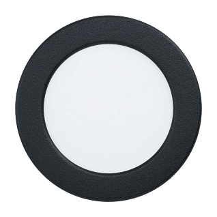 99157 Светодиодный встраиваемый светильник FUEVA 5, 5,5W (LED), ?117, ET26, 700lm, 4000K, сталь, черный/пл