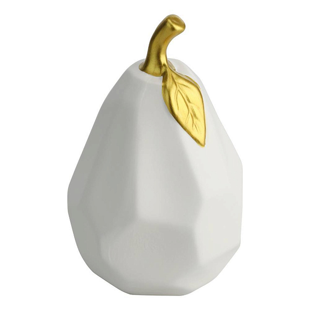 427002 Статуэтка Груша VALLEE, H160, ?100, керамика, белый, цвет латунь в Краснодаре 427002 Статуэтка Груша VALLEE, H160, ?100, керамика, белый, цвет латунь