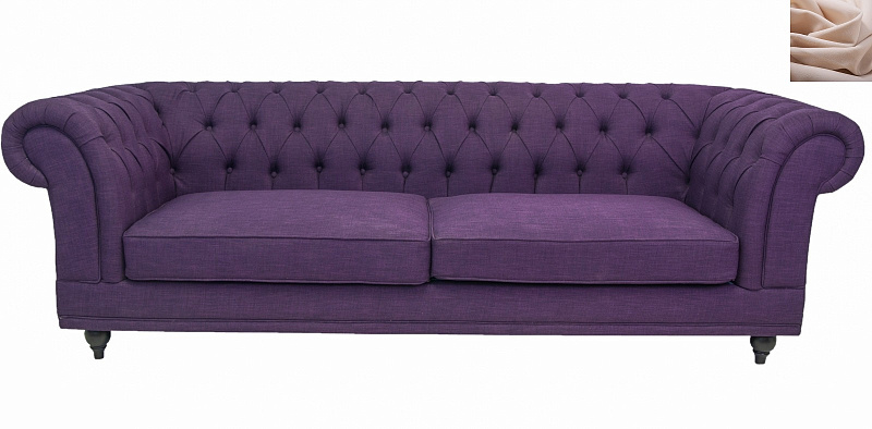 Диван мягкий арт-деко Neylan Purple бежевый