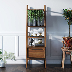 Узкий стеллаж "Bruni" с открытыми полками арт BR29