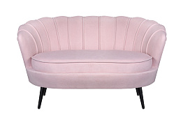 Диван ракушка Pearl Double Pink на черных ножках в Краснодаре