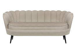 Диван ракушка для гостиниц Pearl Triple Taupe на черных ножках в Краснодаре