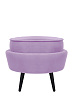 Пуф Pearl Adorn Purple на черных ножках №0