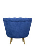 Низкое кресло ракушка Pearl синий №3