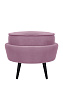 Пуф Pearl Adorn Pink на черных ножках