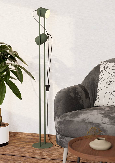 44137 Торшер TILSTON, 2X8W(E14), сталь, зеленый