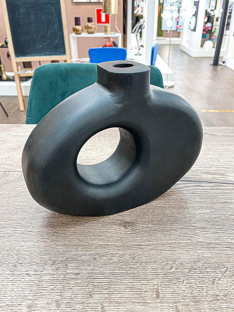 421265 Ваза декоративная MELOBODY, L255, B75, H180, дерево, черный в Краснодаре 421265 Ваза декоративная MELOBODY, L255, B75, H180, дерево, черный