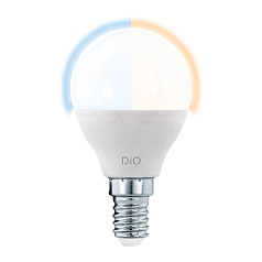 Светодиод. лампа P45 СCT с изм. тем-ры цвета, 5W(E14), пластик, опаловое стекло