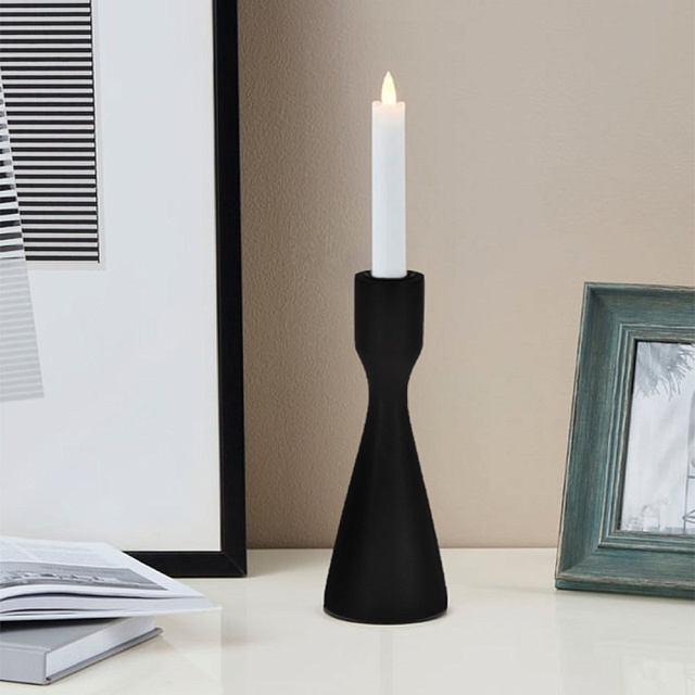 422099 Подсвечник JELLICOE, B190, ?70, дерево, сталь, черный в Краснодаре 422099 Подсвечник JELLICOE, B190, ?70, дерево, сталь, черный