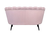 Диван ракушка Pearl Double Pink на черных ножках №3