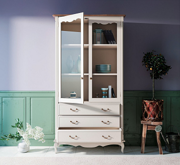 Шкаф "Leontina" для посуды высокий 3 ящика арт ST9355/3