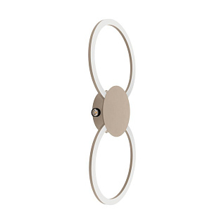 902127 Светодиодный светильник настенно-потолочный VENTICELLO 1, 20W 0,91W(LED LED), 3000K, 2400 135lm, алюминий, песочный, белый,