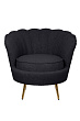 Низкое кресло ракушка Pearl Black Boucle №0