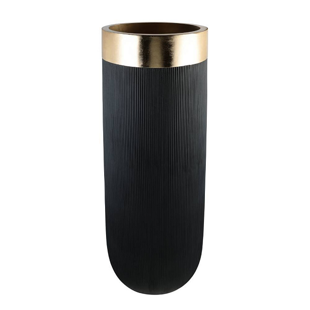 428194 Ваза декоративная SKHIRA, ?460, H-1200, стекловолокно, черный, золото в Краснодаре 428194 Ваза декоративная SKHIRA, ?460, H-1200, стекловолокно, черный, золото