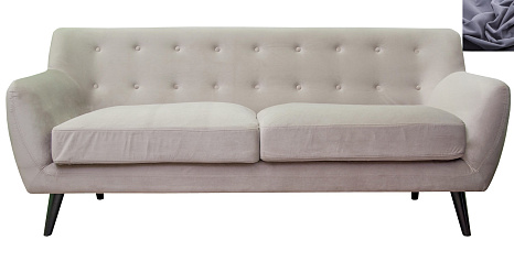 Прямой мягкий диван Albert 11 цвет серый