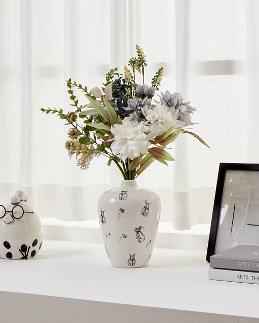 427907 Ваза GOPENG ?140, H190 керамика, белый, черный в Краснодаре 427907 Ваза GOPENG ?140, H190 керамика, белый, черный