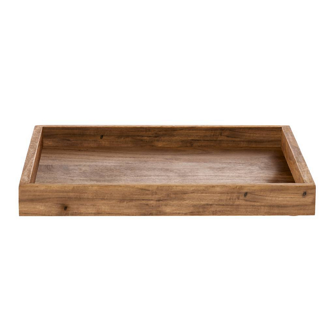 427168 Поднос декоративный COCHRANE, L400, B400, H40, дерево, натуральный в Краснодаре 427168 Поднос декоративный COCHRANE, L400, B400, H40, дерево, натуральный