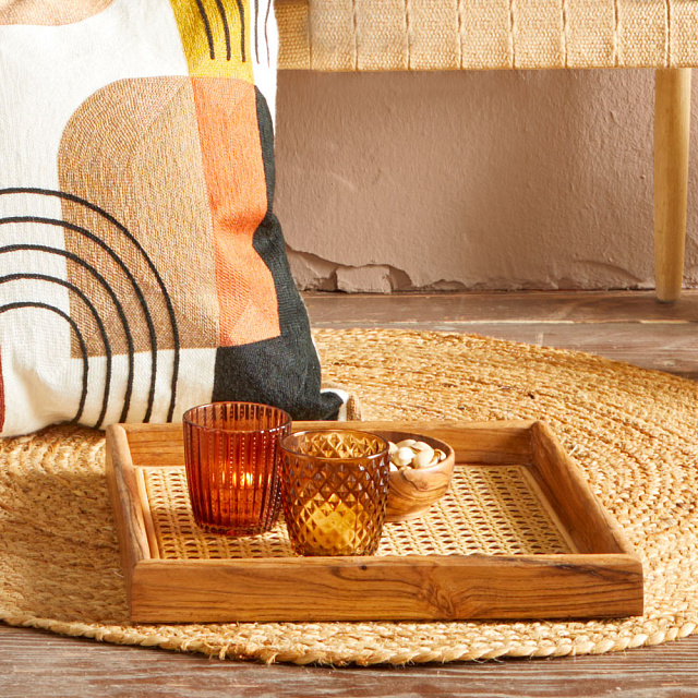 427142 Поднос декоративный SURIGAO, L320, B320, H40, дерево, натуральный в Краснодаре 427142 Поднос декоративный SURIGAO, L320, B320, H40, дерево, натуральный