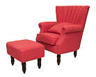 Кресло с пуфом Lab Red V2 №0