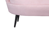 Дизайнерский диван Pearl Triple Pink на черных ножках №6