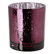 422958 Подсвечник рождественский LUKUT, стекло/бордовый, ?90?100 мм №0