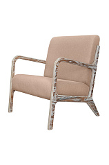 Низкое кресло с деревянными подлокотниками Mody Brown