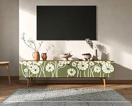 Комод "Berber" с ящиками низкий под TV арт BB19/Print_53