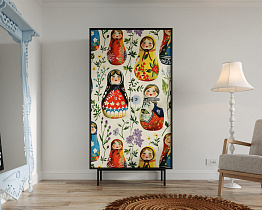 Шкаф двухдверный "Emerson" Матрешки арт EM091/Art04