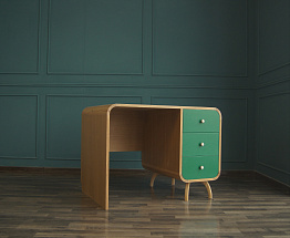 Рабочий стол "Ellipse" с одной тумбой арт EL08/2G