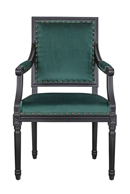 Мягкий стул с подлокотниками Runako Green в Краснодаре Мягкий стул с подлокотниками Runako Green