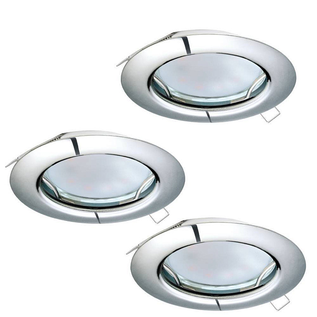 94236 Комплект светодиодных встраиваемых светильников PENETO, 3x3W (GU10), ?78, сталь, хром в Краснодаре 94236 Комплект светодиодных встраиваемых светильников PENETO, 3x3W (GU10), ?78, сталь, хром