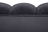 Диван ракушка для гостиниц Pearl Triple Black на черных ножках №4