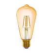 Светодиодная филаментная лампа CONNECT ST64, 5,5W (LED) 2200K, 806lm, янтарь №0