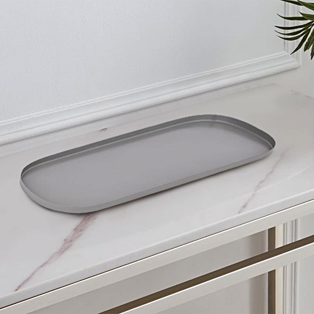 427054 Поднос декоративный SAVANT, L380, B170, H15, сталь, серый в Краснодаре 427054 Поднос декоративный SAVANT, L380, B170, H15, сталь, серый