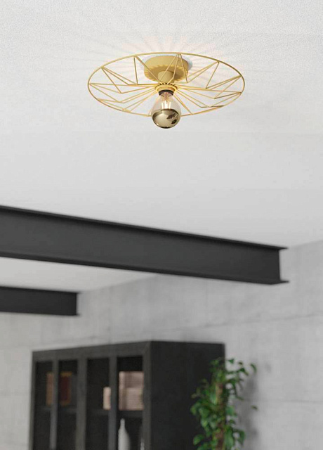 43443 Настенно-потолочный светильник CASTANUELO, 1Х40W, E27, H105, ?425, сталь, золотой в Краснодаре 43443 Настенно-потолочный светильник CASTANUELO, 1Х40W, E27, H105, ?425, сталь, золотой