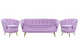 Комплект кресел и дивана ракушка Pearl Triple Purple №0