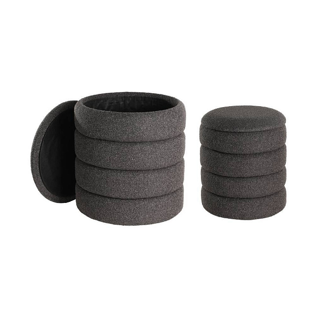 424124 Пуф AMPAHAKA (комп.из 2шт.), H445, ?400, полиэстер, серый в Краснодаре 424124 Пуф AMPAHAKA (комп.из 2шт.), H445, ?400, полиэстер, серый