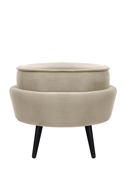Пуф Pearl Adorn Taupe на черных ножках