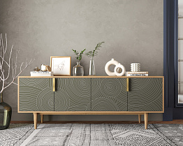 Комод под TV с четыремя дверками "Line" R21/browngrey