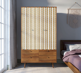 Шкаф трехстворчатый "Berber" принт 23 арт BB02/Print_23