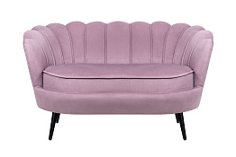 Дизайнерский двухместный диван Pearl Double Pink на черных ножках в Краснодаре