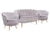 Комплект кресел и дивана ракушка Pearl Double Grey №1