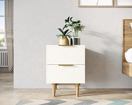 Тумбочка с двумя ящиками "Line" LN07/GR1/beige