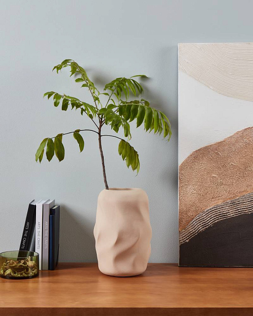 421122 Ваза декоративная PAYAO, H285, ?210, керамика, бежевый