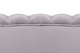 Дизайнерский диван для гостиниц Pearl Triple Grey на черных ножках №4